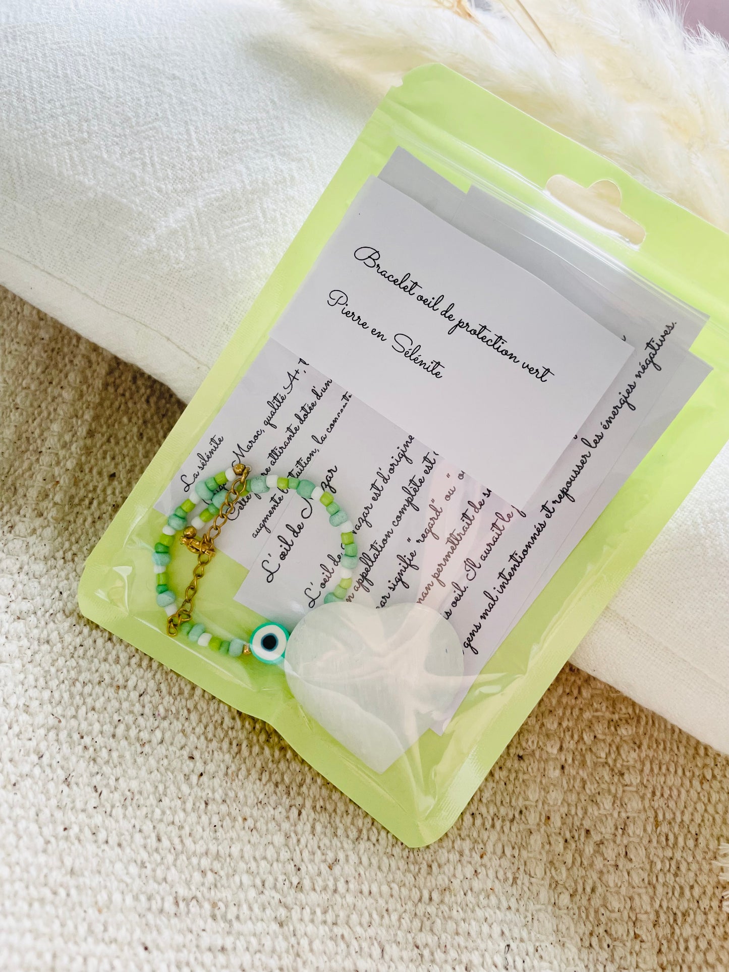 Pochette bracelet+pierre