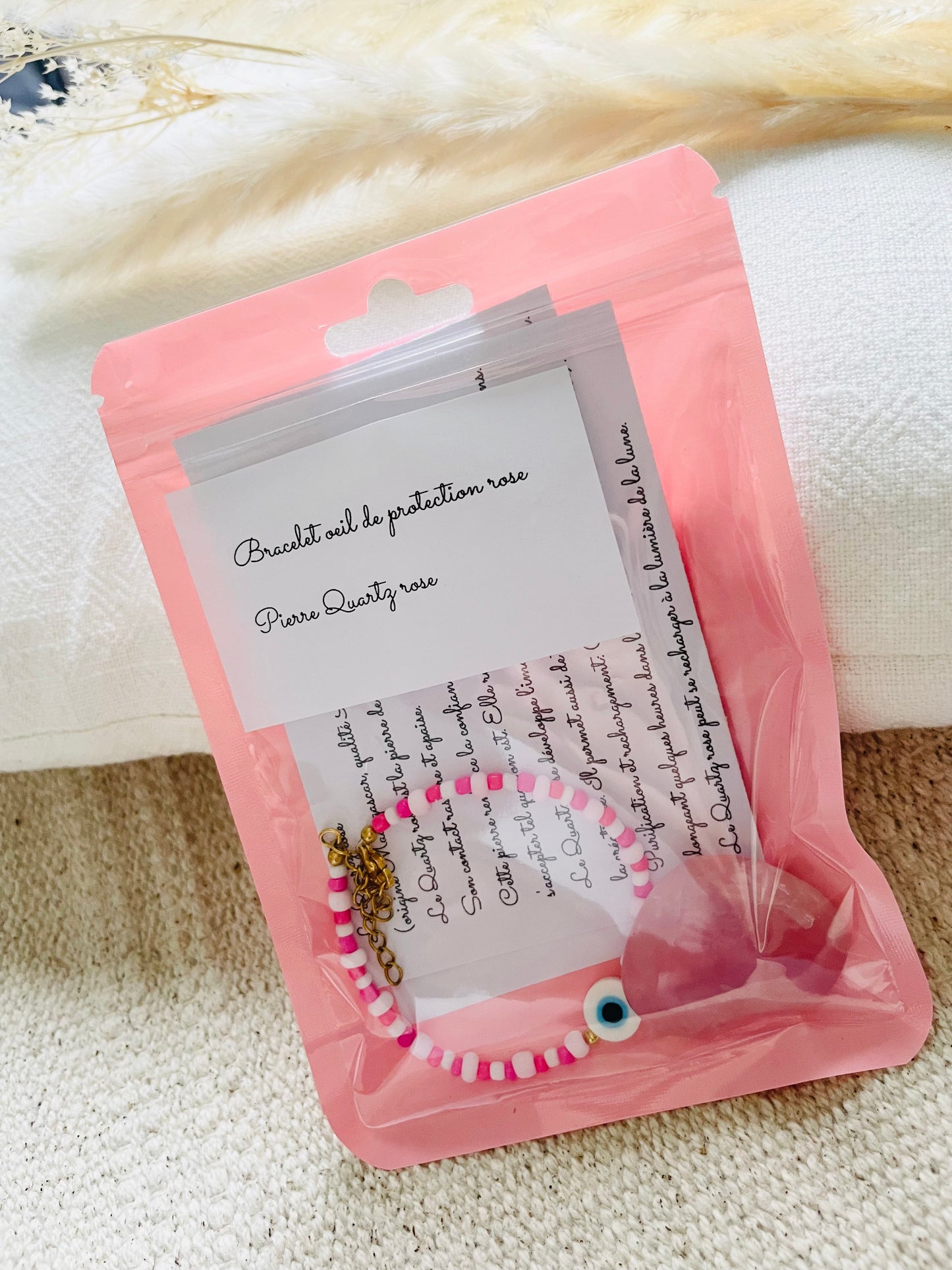 Pochette bracelet+pierre
