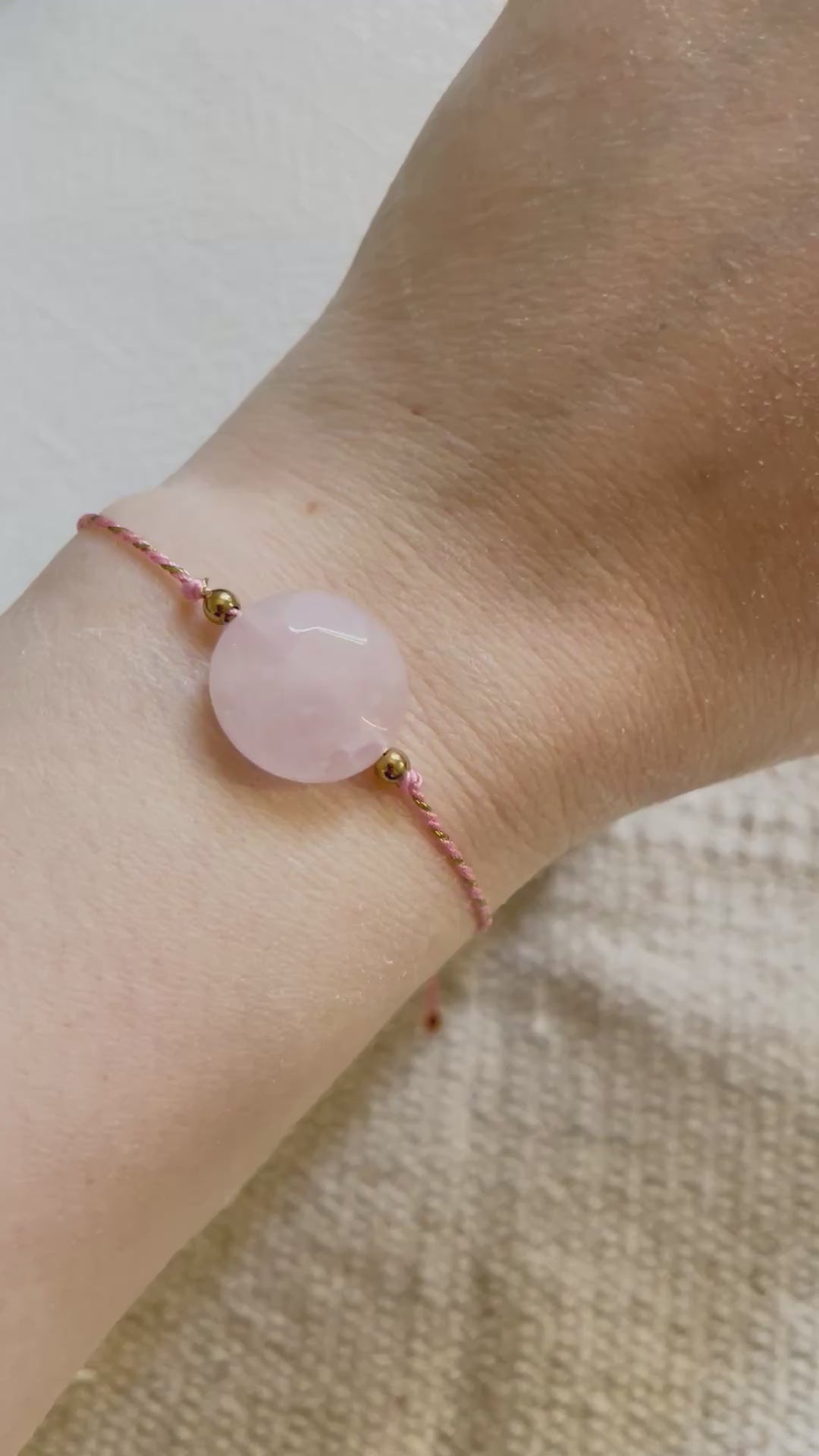 Bracelet « Aura rosée »